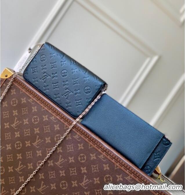 Affordable Price Louis Vuitton Pochette Felicie Mini Bag Shimmery M27048 Ink Blue 2025