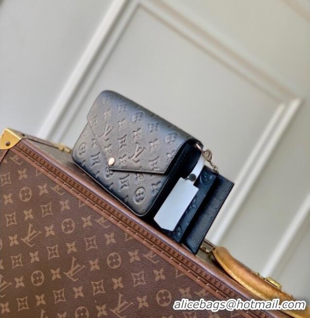 Affordable Price Louis Vuitton Pochette Felicie Mini Bag Shimmery M27048 Ink Blue 2025