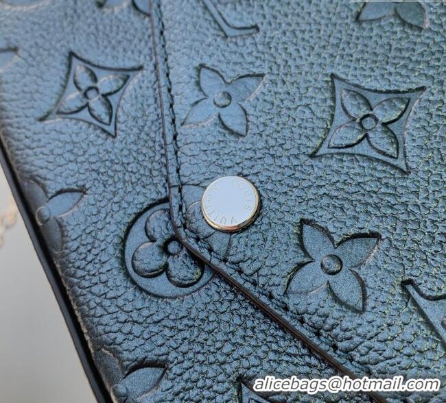 Affordable Price Louis Vuitton Pochette Felicie Mini Bag Shimmery M27048 Ink Blue 2025