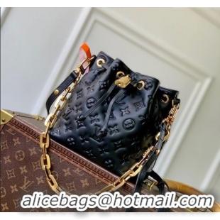 Most Popular Louis Vuitton Coussin Bucket bag in Black Lamb leather M26216 2025