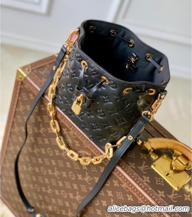 Most Popular Louis Vuitton Coussin Bucket bag in Black Lamb leather M26216 2025