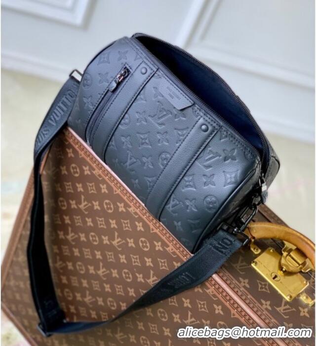 Well Crafted Louis Vuitton Mens City Keepall Bag in Black Monogram Shadow Leather M26750 2025