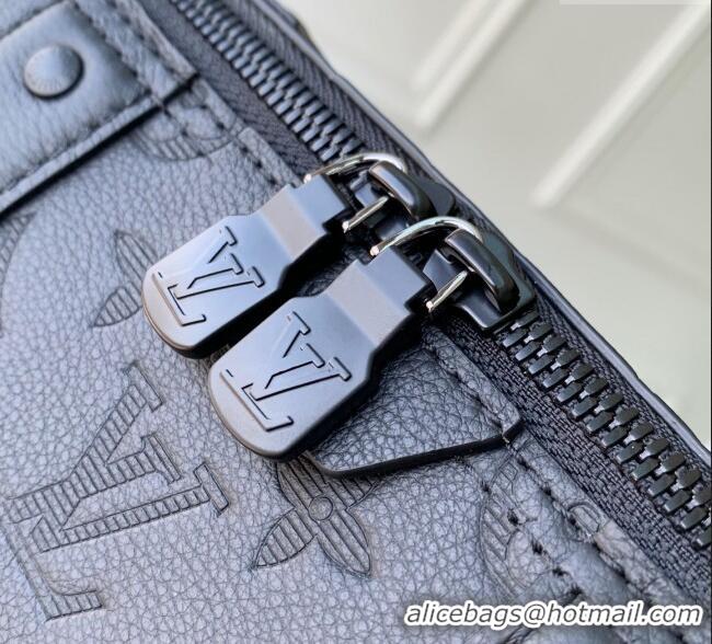 Well Crafted Louis Vuitton Mens City Keepall Bag in Black Monogram Shadow Leather M26750 2025