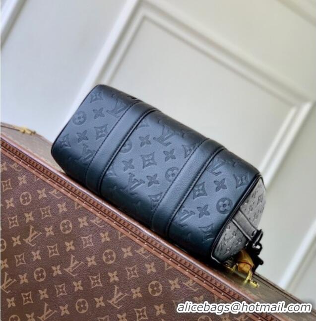 Well Crafted Louis Vuitton Mens City Keepall Bag in Black Monogram Shadow Leather M26750 2025