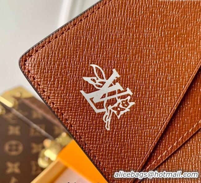 Super Quality  Louis Vuitton Pocket Organizer Wallet in Monogram Forest Canvas M27020 Brown 2025