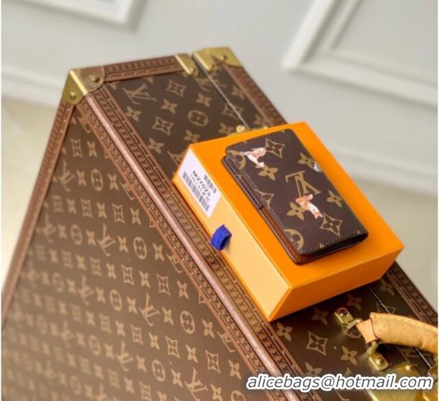 Super Quality  Louis Vuitton Pocket Organizer Wallet in Monogram Forest Canvas M27020 Brown 2025