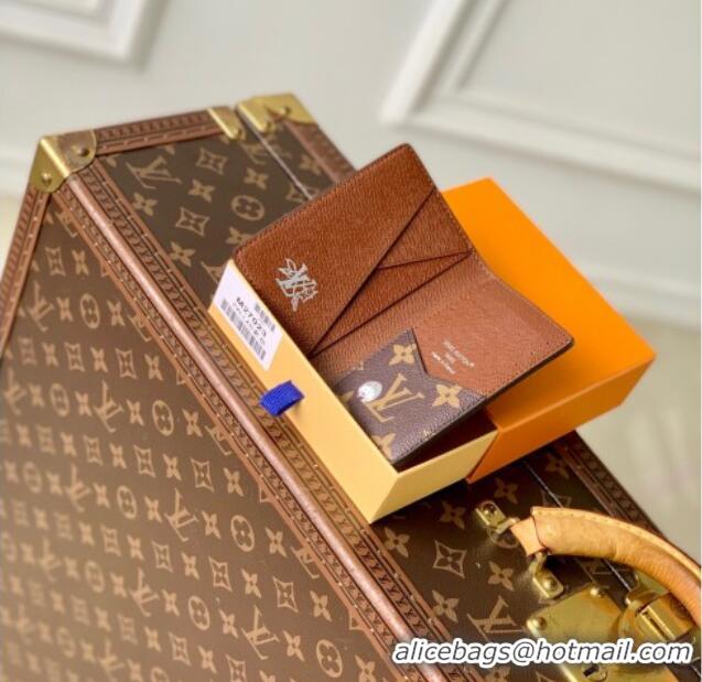 Super Quality  Louis Vuitton Pocket Organizer Wallet in Monogram Forest Canvas M27020 Brown 2025