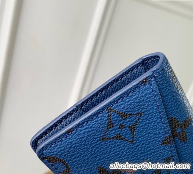 Promotional Louis Vuitton Pocket Organizer Wallet in Monogram Forest Canvas M26979 Navy Blue 2025