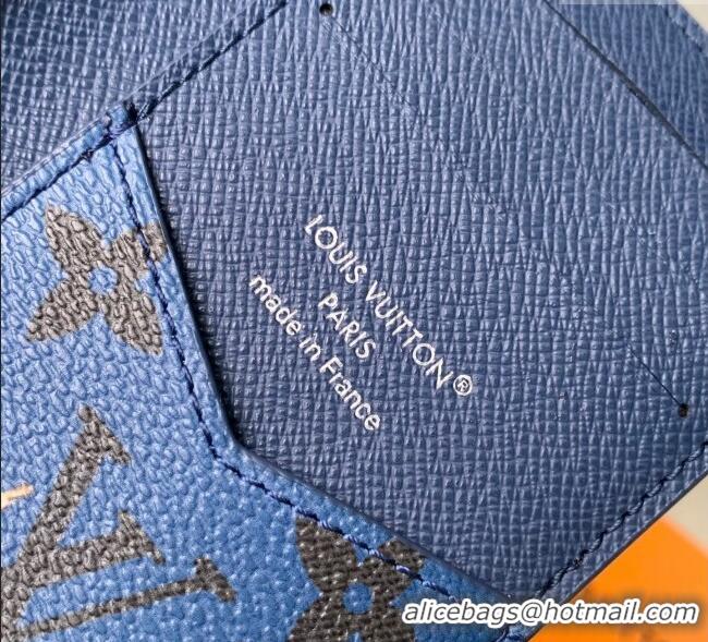Promotional Louis Vuitton Pocket Organizer Wallet in Monogram Forest Canvas M26979 Navy Blue 2025