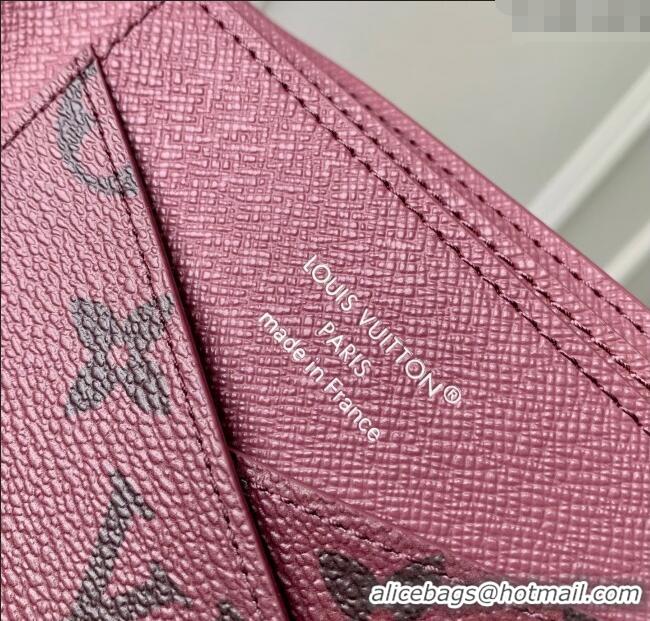 Top Quality Louis Vuitton Multiple Wallet in Monogram Forest Canvas M27057 Burgundy 2025