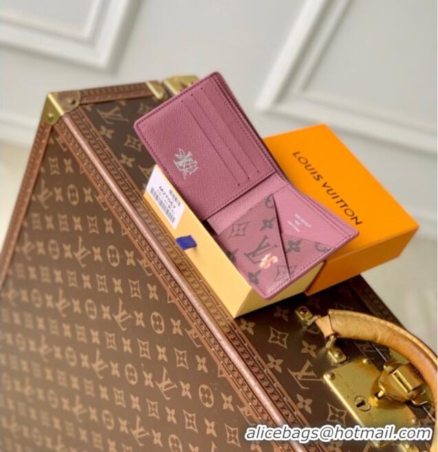 Top Quality Louis Vuitton Multiple Wallet in Monogram Forest Canvas M27057 Burgundy 2025