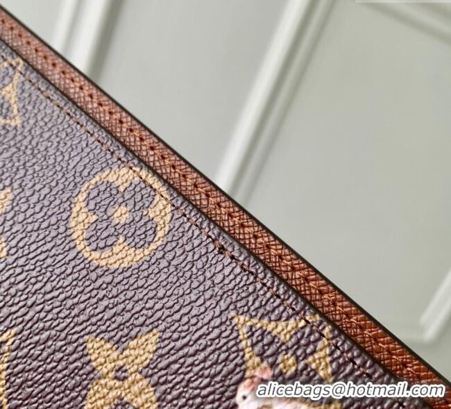 Best Grade Louis Vuitton Passport Cover in Monogram Forest Canvas M27023 Brown 2025