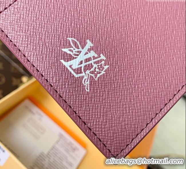 Grade Design Louis Vuitton Passport Cover in Monogram Forest Canvas M27099 Burgundy 2025