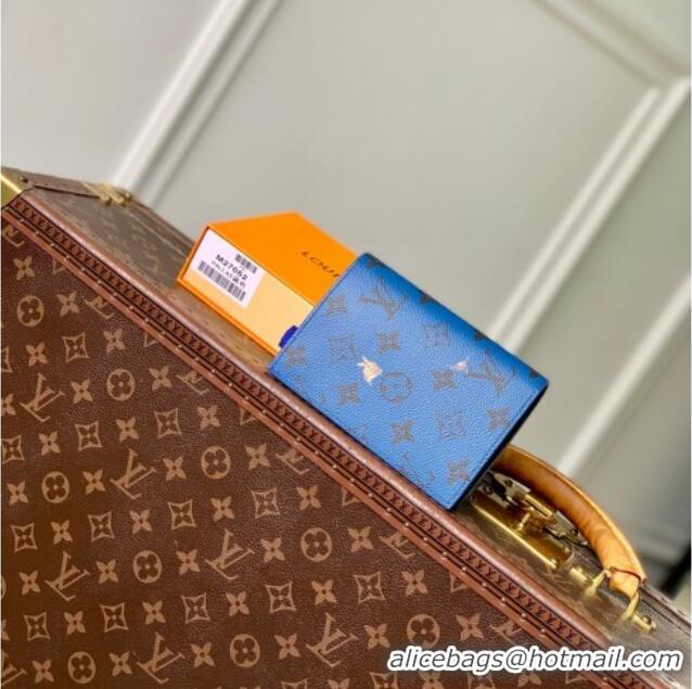 Best Grade Louis Vuitton Passport Cover in Monogram Forest Canvas M27052 Navy Blue 2025