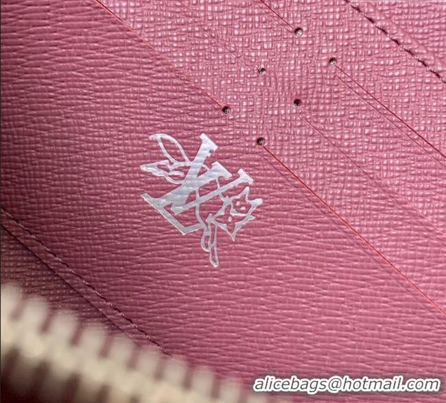 Promotional Louis Vuitton Zippy Horizontal Wallet in Monogram Forest Canvas M27226 Burgundy 2025