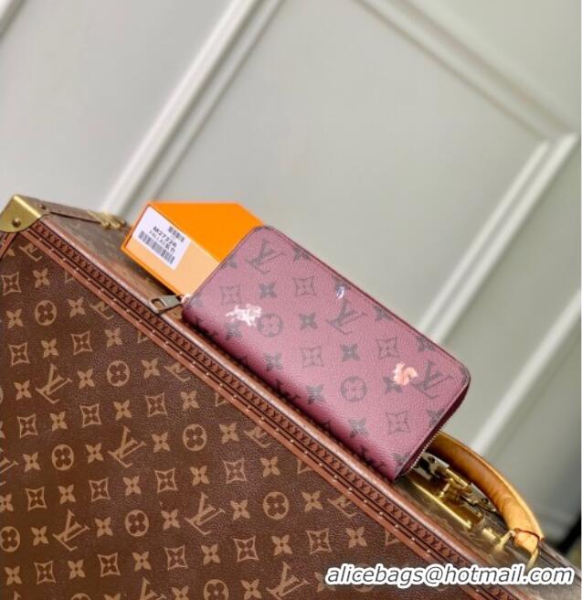 Promotional Louis Vuitton Zippy Horizontal Wallet in Monogram Forest Canvas M27226 Burgundy 2025