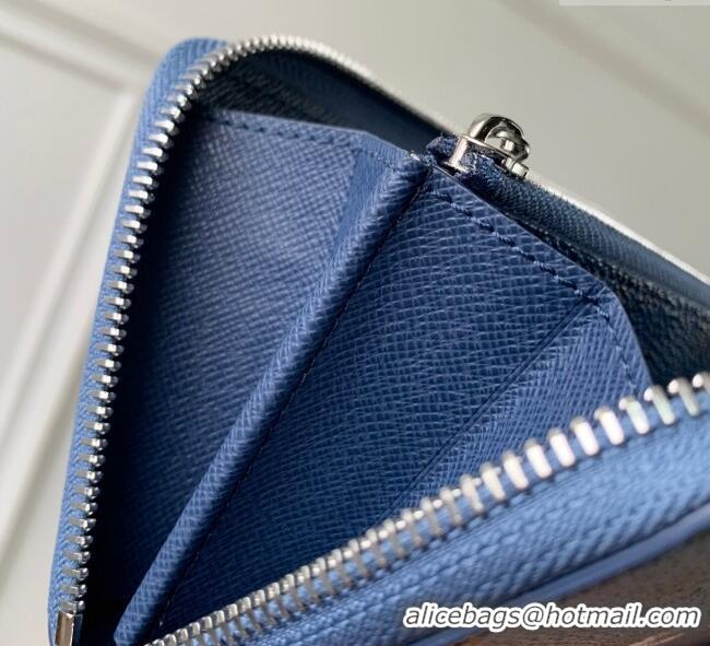 Well Crafted Louis Vuitton Zippy Horizontal Wallet in Monogram Forest Canvas M27226 Blue 2025