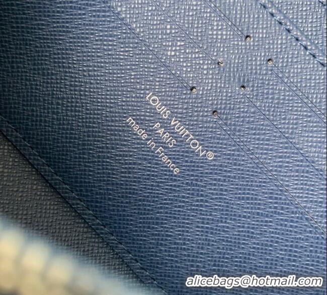 Well Crafted Louis Vuitton Zippy Horizontal Wallet in Monogram Forest Canvas M27226 Blue 2025
