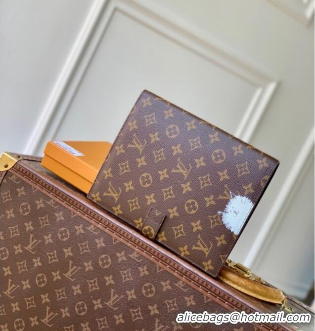Hot Sell Cheap Louis Vuitton Desk Agenda Cover MM in Cat Print GI1395 2025