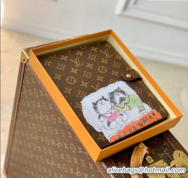 Hot Sell Cheap Louis Vuitton Desk Agenda Cover MM in Cat Print GI1395 2025
