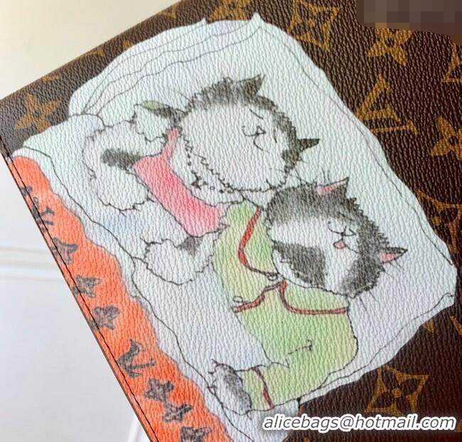 Hot Sell Cheap Louis Vuitton Desk Agenda Cover MM in Cat Print GI1395 2025