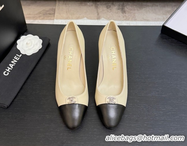 Unique Style Chanel Lambskin Leather Pumps 9cm with CC Tag White 2025 G46441
