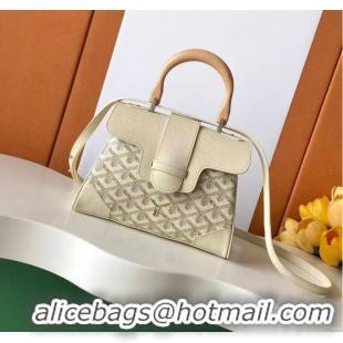 Best Price Goyard Mini Saigon Souple Bag With Chevroches Calfskin 8005 Beige