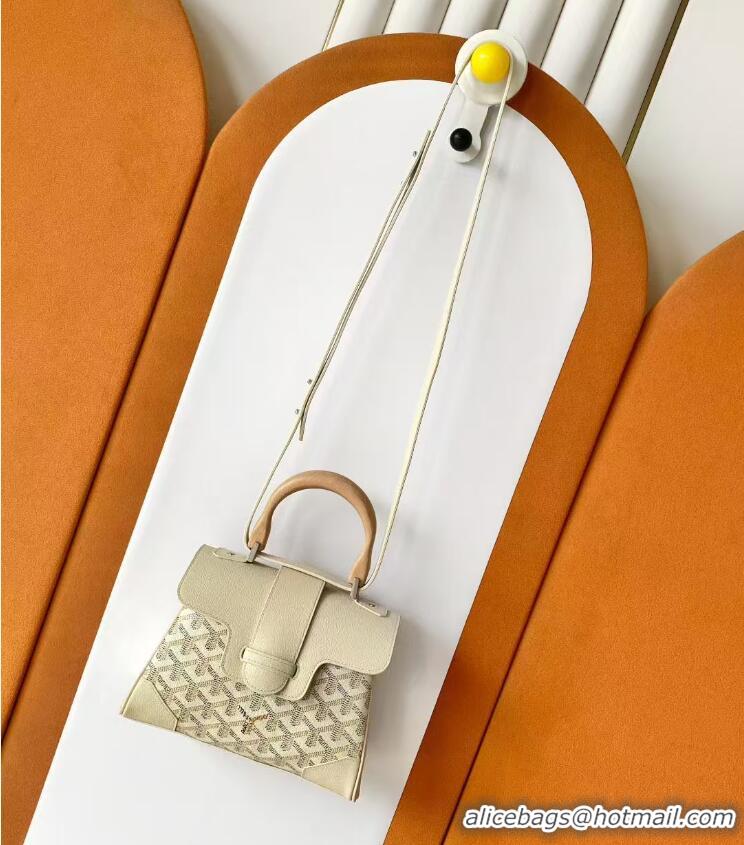 Best Price Goyard Mini Saigon Souple Bag With Chevroches Calfskin 8005 Beige