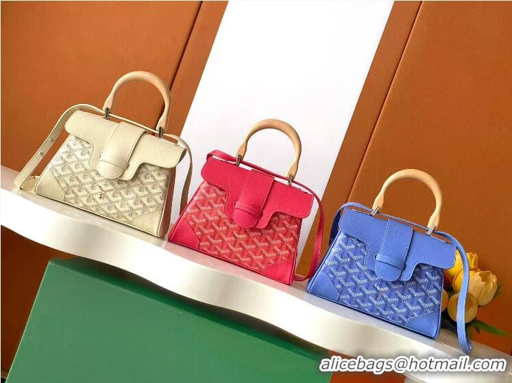 Best Price Goyard Mini Saigon Souple Bag With Chevroches Calfskin 8005 Beige