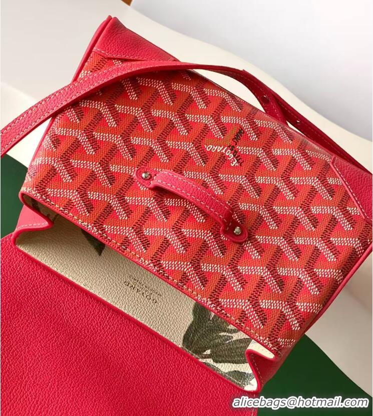 Grade Design Goyard Mini Saigon Souple Bag With Chevroches Calfskin 8005 Fuchsia