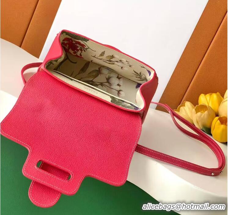 Grade Design Goyard Mini Saigon Souple Bag With Chevroches Calfskin 8005 Fuchsia