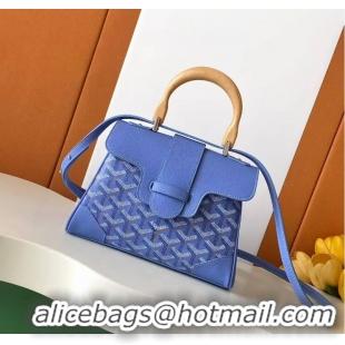 Top Quality Goyard Mini Saigon Souple Bag With Chevroches Calfskin 8005 Blue