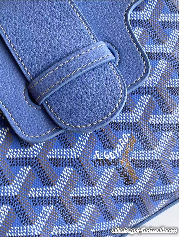 Top Quality Goyard Mini Saigon Souple Bag With Chevroches Calfskin 8005 Blue