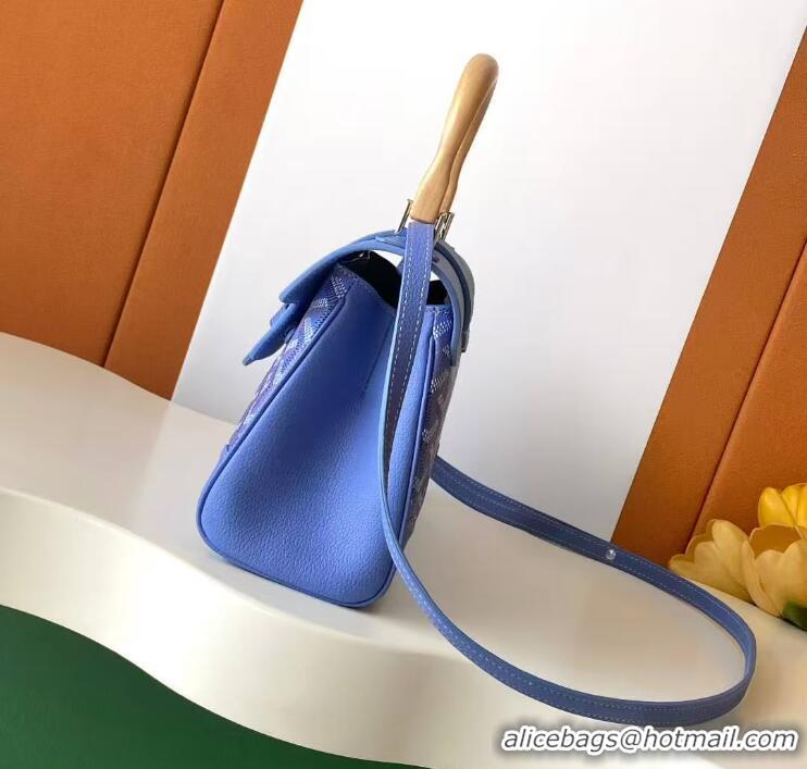 Top Quality Goyard Mini Saigon Souple Bag With Chevroches Calfskin 8005 Blue