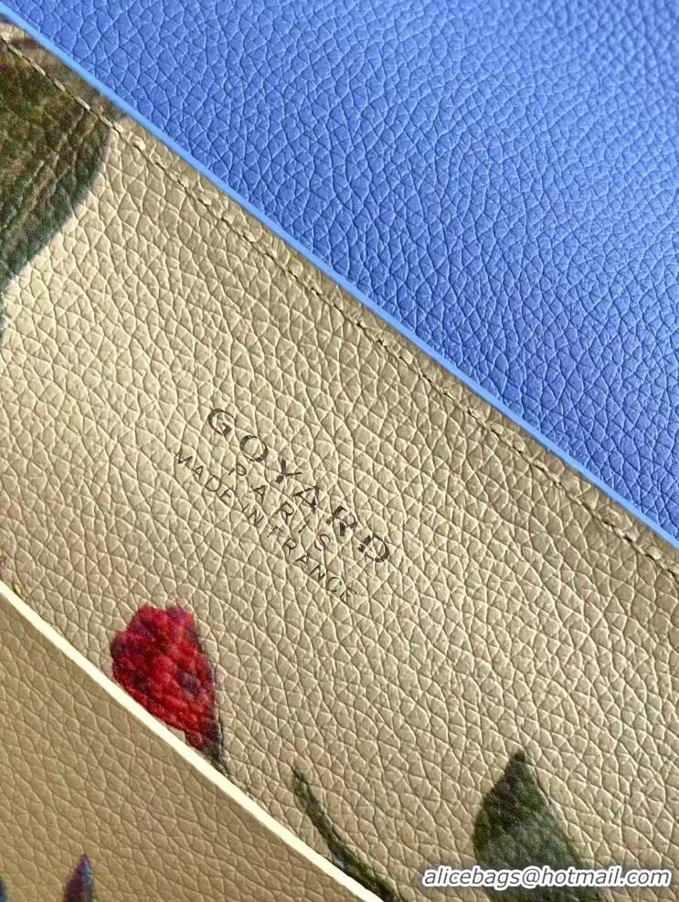 Top Quality Goyard Mini Saigon Souple Bag With Chevroches Calfskin 8005 Blue