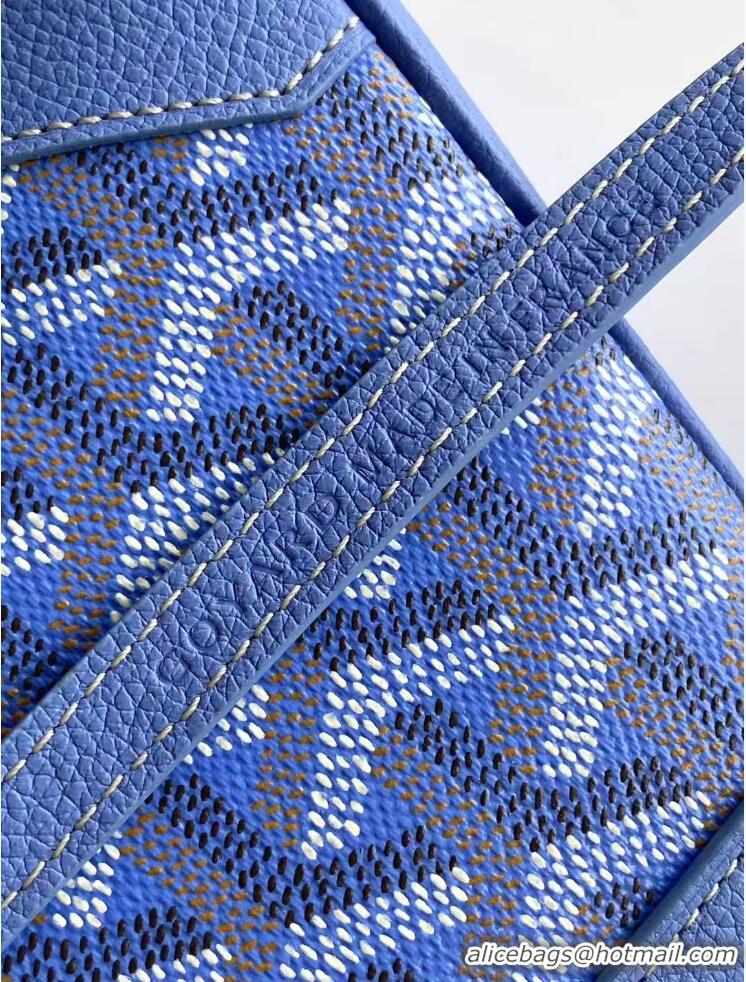 Top Quality Goyard Mini Saigon Souple Bag With Chevroches Calfskin 8005 Blue