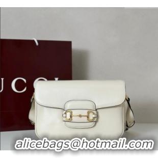 Best Price Gucci Horsebit 1955 Aura small shoulder bag in Leather 847063 White 2025