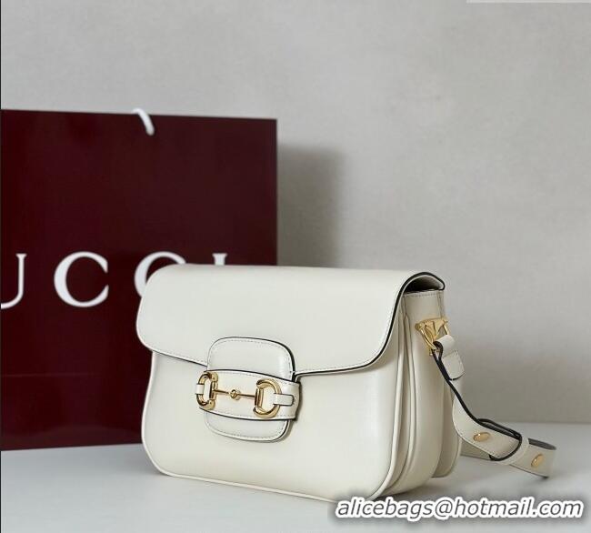 Best Price Gucci Horsebit 1955 Aura small shoulder bag in Leather 847063 White 2025