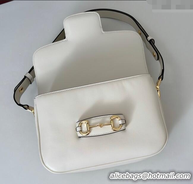 Best Price Gucci Horsebit 1955 Aura small shoulder bag in Leather 847063 White 2025