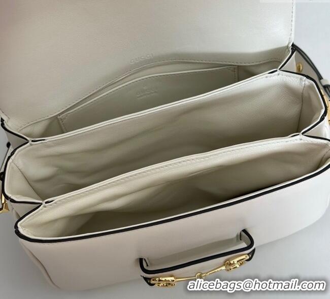 Best Price Gucci Horsebit 1955 Aura small shoulder bag in Leather 847063 White 2025