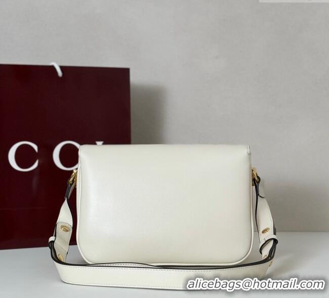 Best Price Gucci Horsebit 1955 Aura small shoulder bag in Leather 847063 White 2025