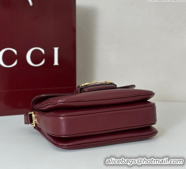 Promotional Gucci Horsebit 1955 Aura small shoulder bag in Leather 847063 Ancora Red 2025