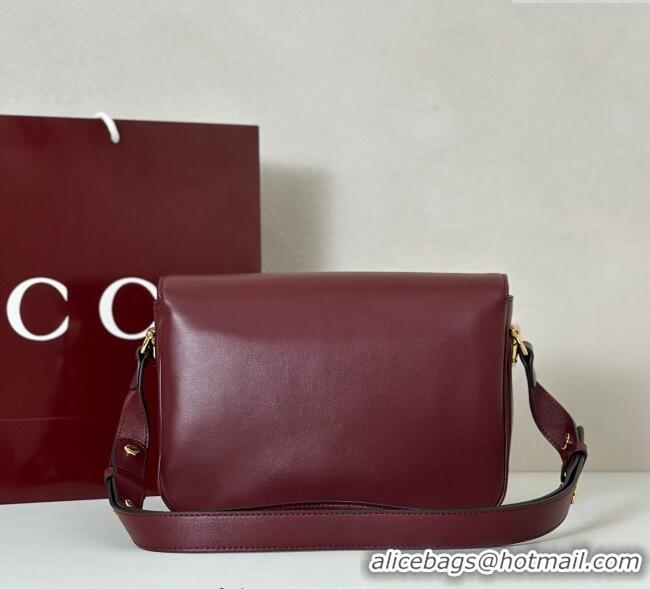 Promotional Gucci Horsebit 1955 Aura small shoulder bag in Leather 847063 Ancora Red 2025