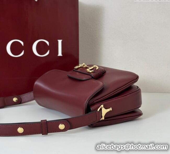 Promotional Gucci Horsebit 1955 Aura small shoulder bag in Leather 847063 Ancora Red 2025
