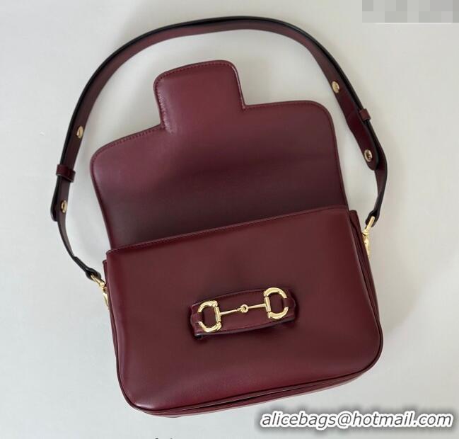 Promotional Gucci Horsebit 1955 Aura small shoulder bag in Leather 847063 Ancora Red 2025