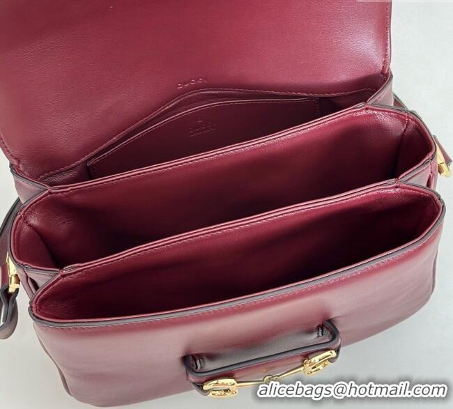 Promotional Gucci Horsebit 1955 Aura small shoulder bag in Leather 847063 Ancora Red 2025