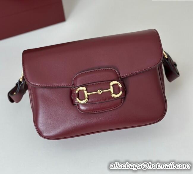 Promotional Gucci Horsebit 1955 Aura small shoulder bag in Leather 847063 Ancora Red 2025