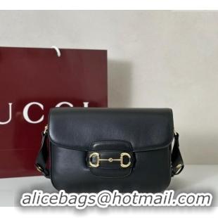 Luxury Discount Gucci Horsebit 1955 Aura small shoulder bag in Leather 847063 Black 2025