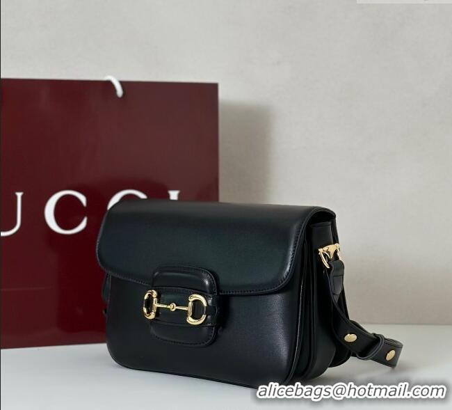 Luxury Discount Gucci Horsebit 1955 Aura small shoulder bag in Leather 847063 Black 2025