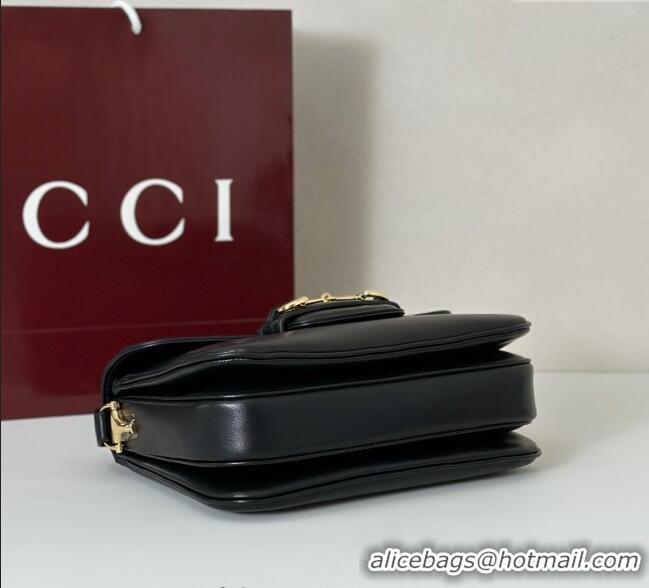 Luxury Discount Gucci Horsebit 1955 Aura small shoulder bag in Leather 847063 Black 2025